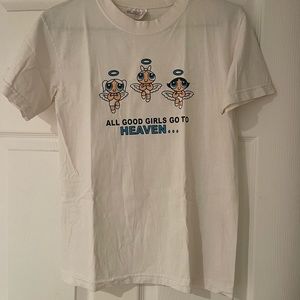 White Angelic Graphic Short Sleeve Tee